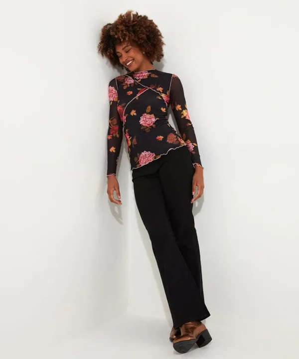 Fashion Joe Browns Florence Mesh Top Black
