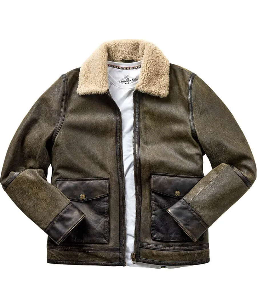flying_high_leather_jacke_0.webp Outlet Joe Browns Flying High Leather Jacket Brown