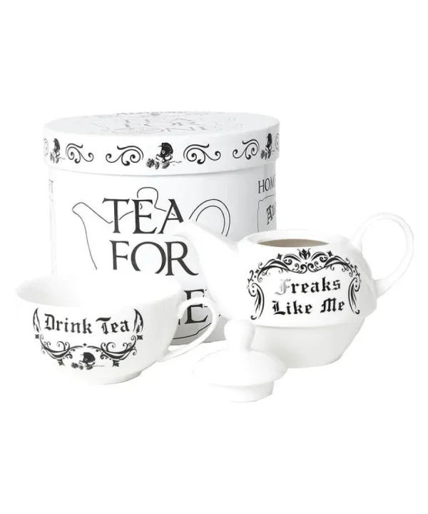 Online Joe Browns Freaks Like Me Tea For One Set White