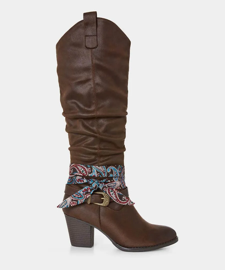 free_spirit_bandana_boots_0.webp Cheap Joe Browns Free Spirit Bandana Boots Brown