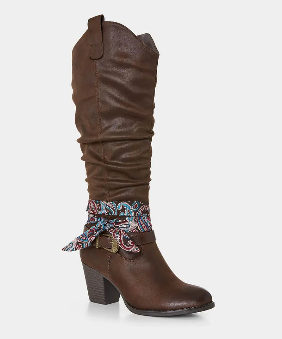 free_spirit_bandana_boots_1.webp Cheap Joe Browns Free Spirit Bandana Boots Brown