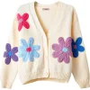 Cheap Joe Browns Freya Floral Applique Cardigan Cream
