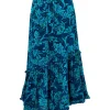 New Joe Browns Freya Floral Skirt Blue