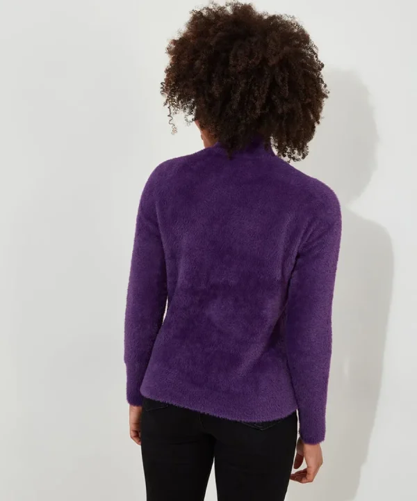 Outlet Joe Browns Fun And Fluffy High Neck Jumper Purple