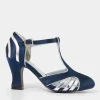 Sale Joe Browns Gatsby Shimmer T Bar Shoes Navy