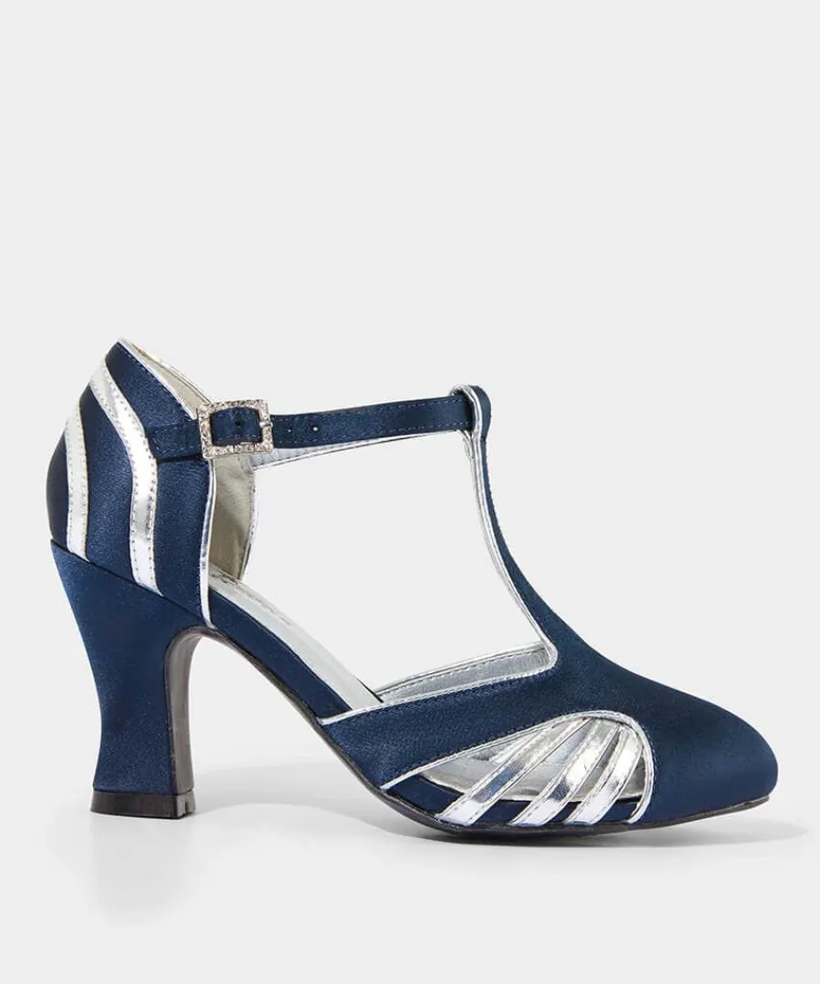 gatsby_shimmer_t_bar_shoe_0.webp Sale Joe Browns Gatsby Shimmer T Bar Shoes Navy