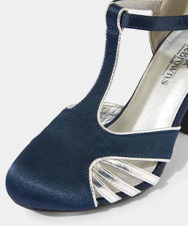 Sale Joe Browns Gatsby Shimmer T Bar Shoes Navy
