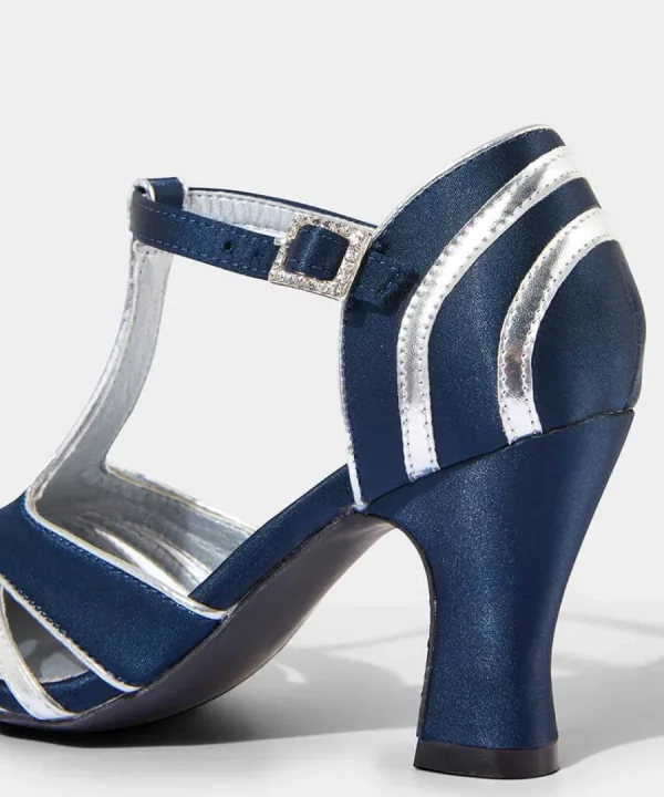 Sale Joe Browns Gatsby Shimmer T Bar Shoes Navy