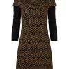Cheap Joe Browns Geo Jacquard Layered Tunic Brown