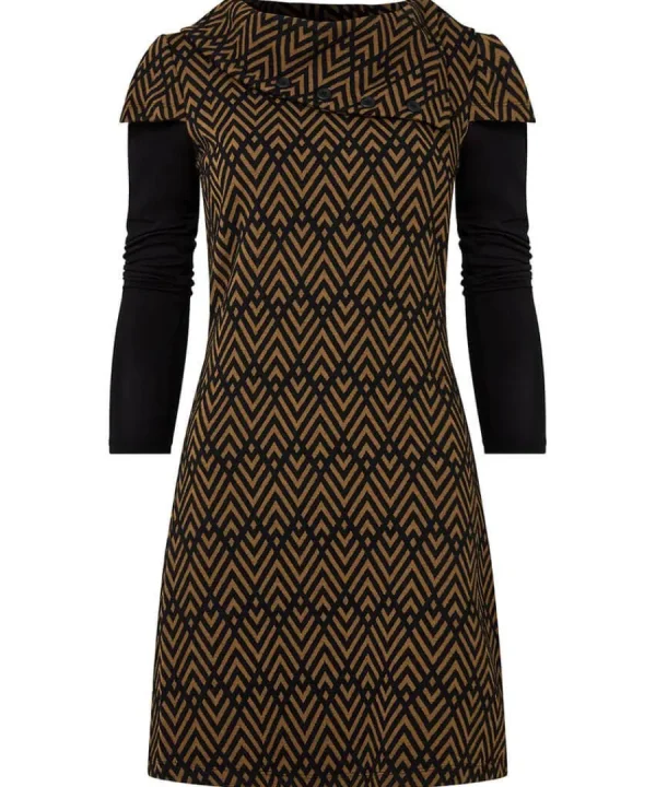 Cheap Joe Browns Geo Jacquard Layered Tunic Brown