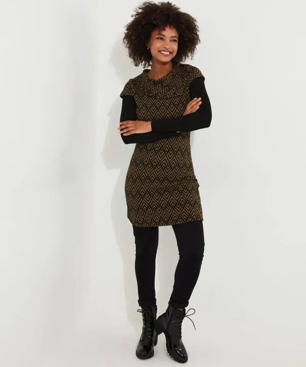 Cheap Joe Browns Geo Jacquard Layered Tunic Brown