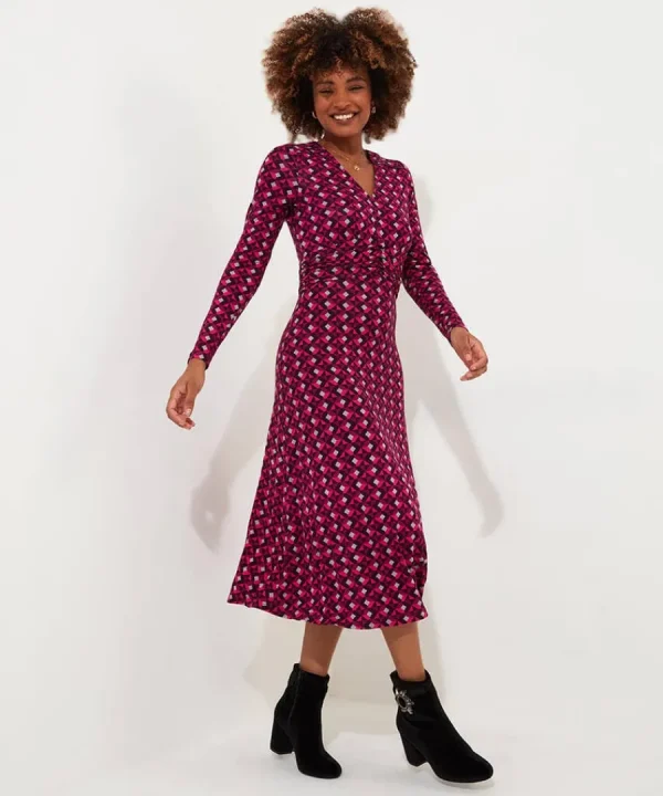 Cheap Joe Browns Glorious Geo Jersey Dress Pink