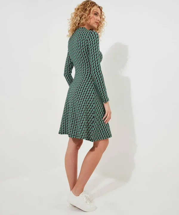 Fashion Joe Browns Gorgeous Geo Jersey Dress Green