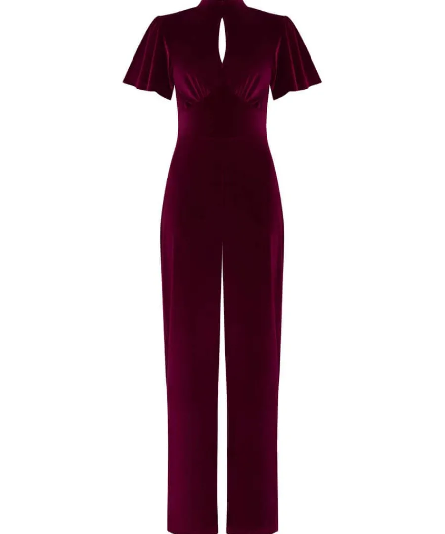 greta_velour_jumpsuit_0.webp Clearance Joe Browns Greta Velour Jumpsuit Berry