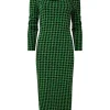 Hot Joe Browns Greta Zip Through Stretch Jacquard Dress Green