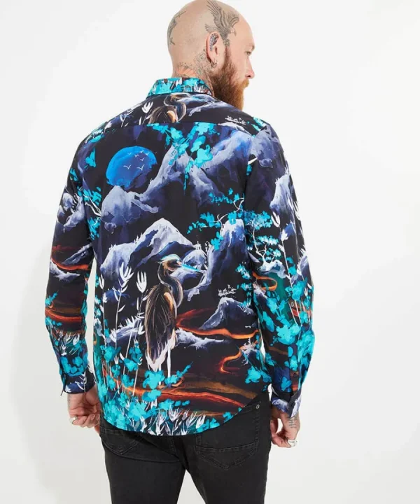 Best Sale Joe Browns Hand Painted Print Shirt Black