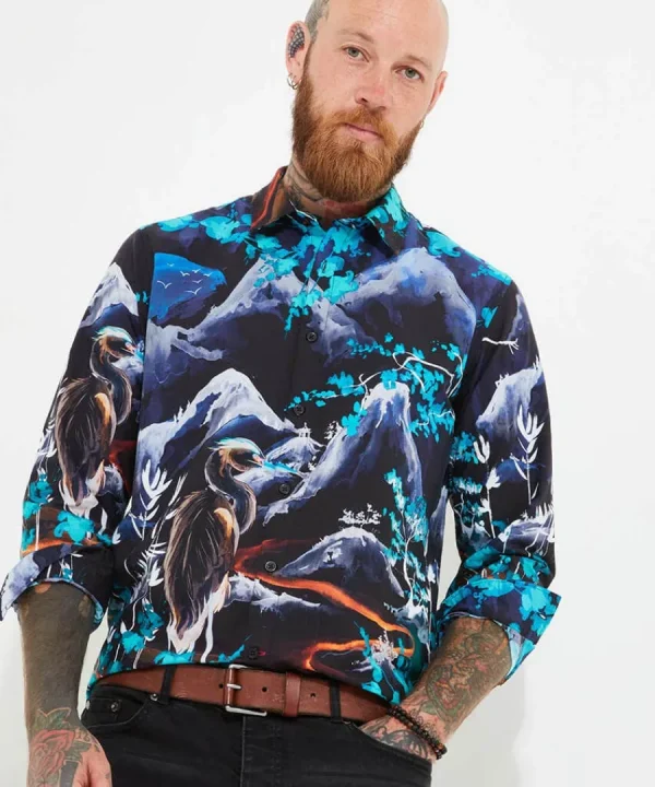 Best Sale Joe Browns Hand Painted Print Shirt Black