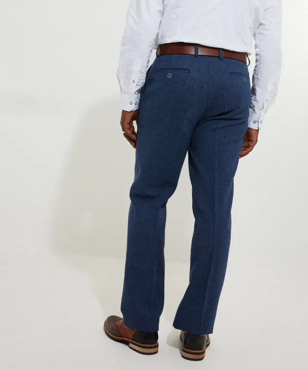 Fashion Joe Browns Handsome Herringbone Trousers Navy