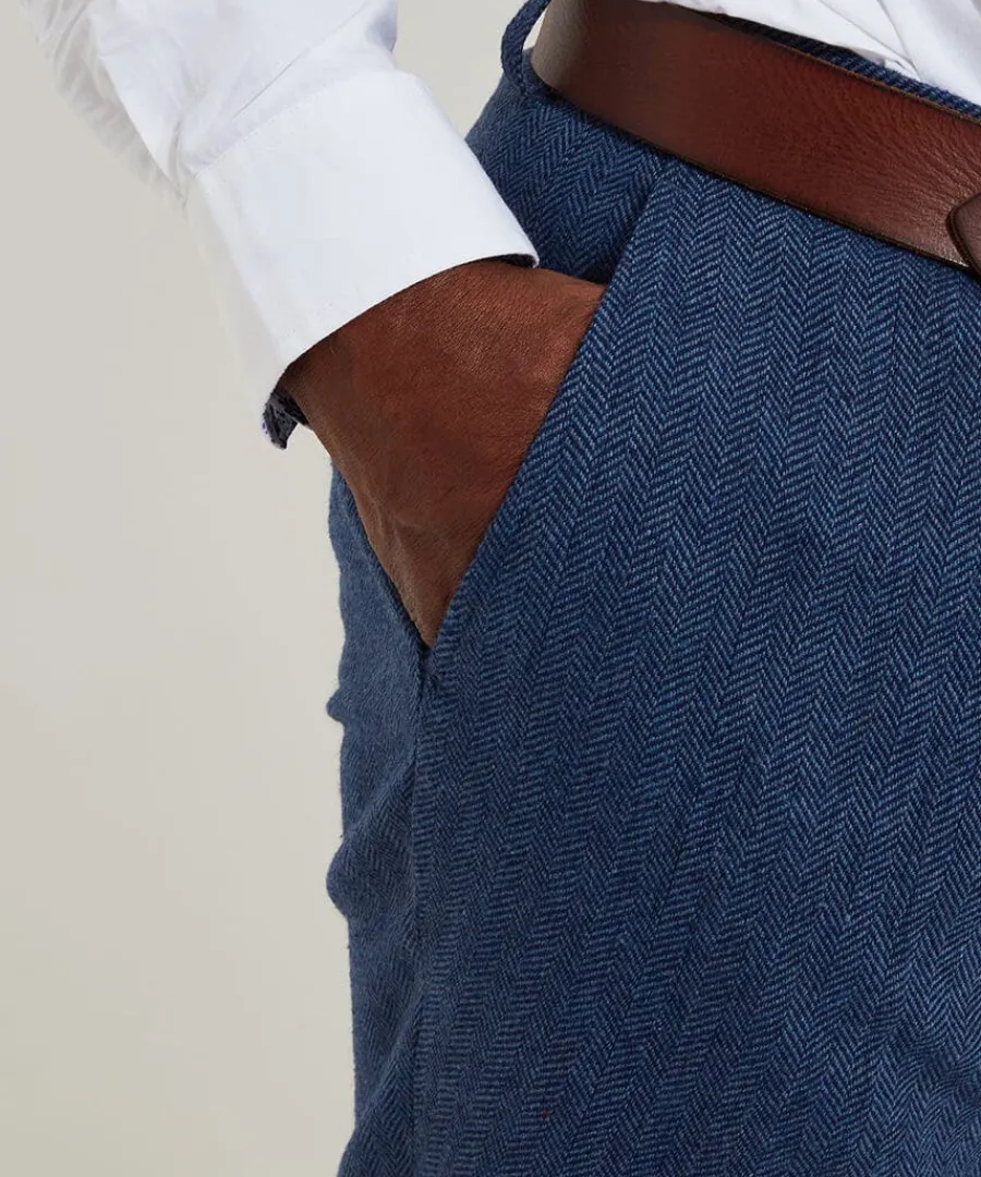 handsome_herringbone_trou_3.webp Fashion Joe Browns Handsome Herringbone Trousers Navy