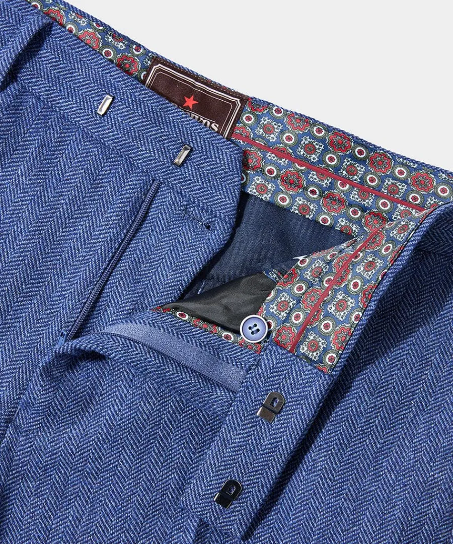 handsome_herringbone_trou_4.webp Fashion Joe Browns Handsome Herringbone Trousers Navy