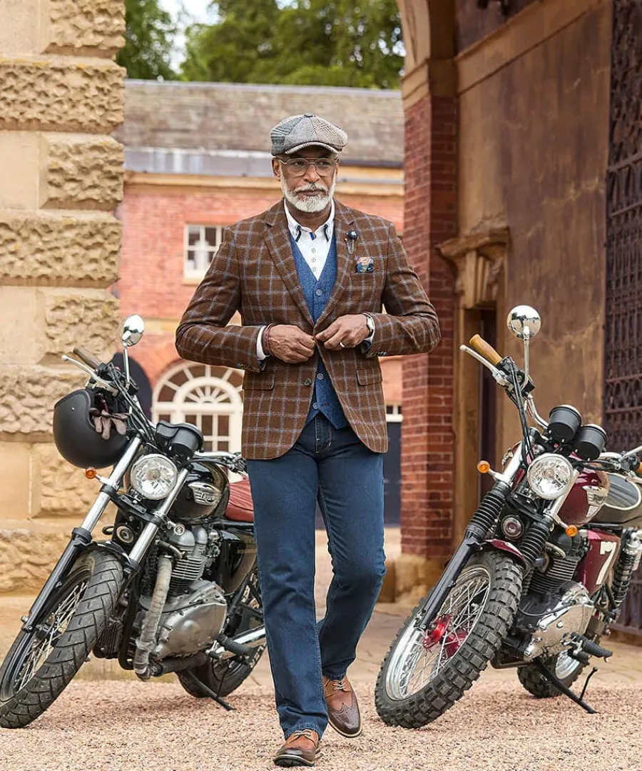 handsome_herringbone_wais_5.webp Online Joe Browns Handsome Herringbone Waistcoat Navy