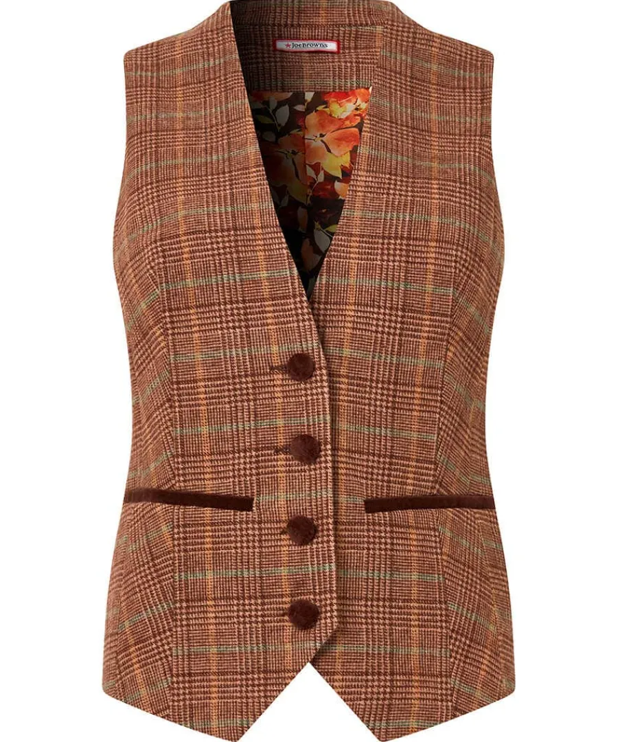 heritage_check_waistcoat_0.webp Clearance Joe Browns Heritage Check Waistcoat Brown