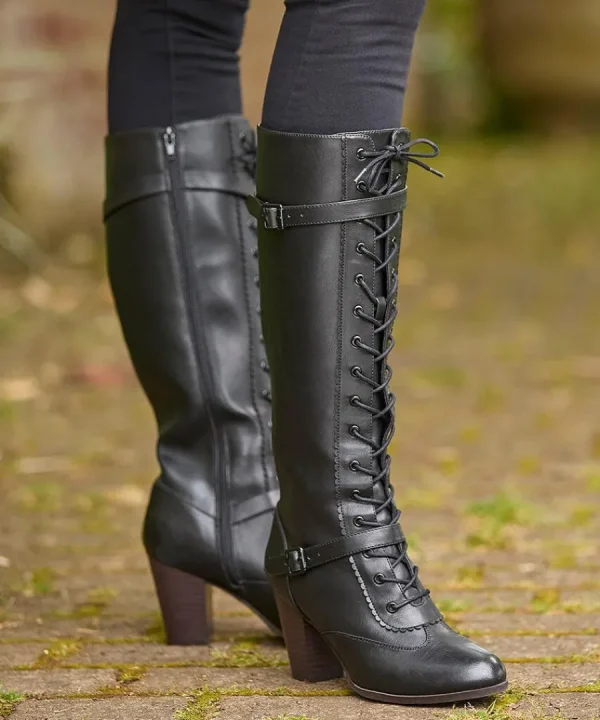 Cheap Joe Browns In Brooklyn Lace Up Boots Black