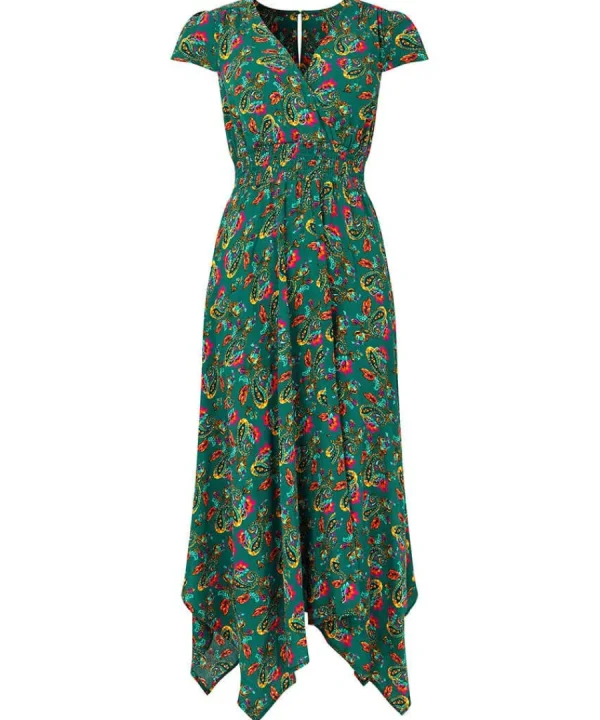 Flash Sale Joe Browns Iris Dippy Hem Dress Green
