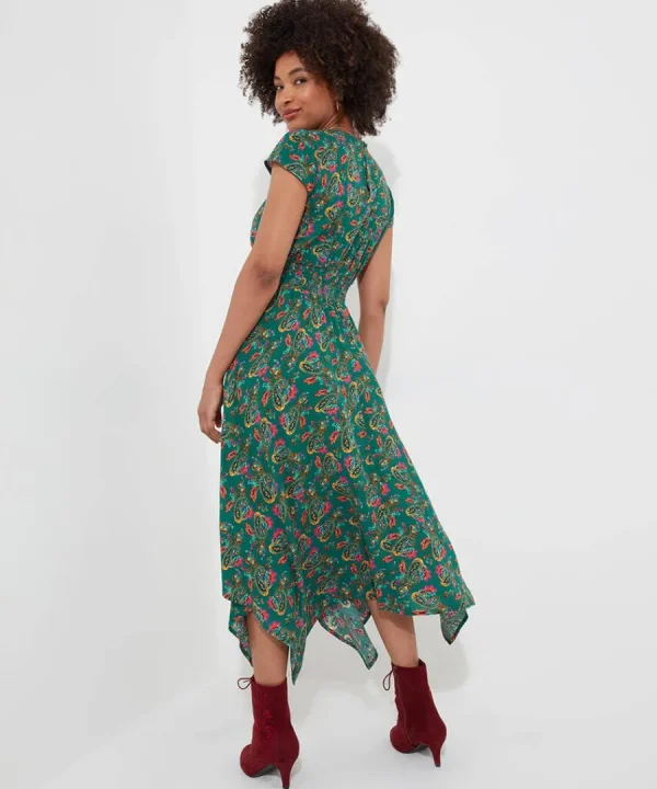 Flash Sale Joe Browns Iris Dippy Hem Dress Green