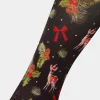 Best Sale Joe Browns It's Christmas Deer Printed Tights Multi