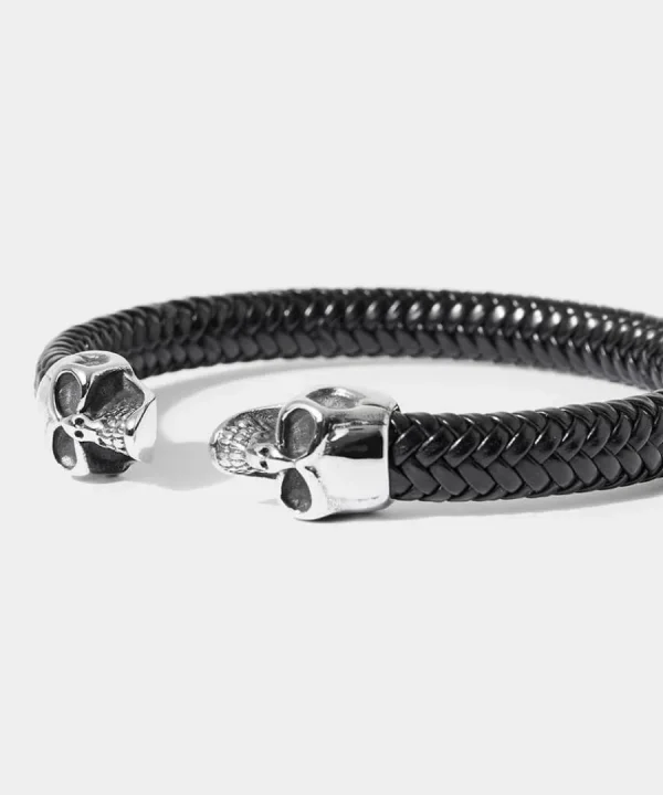 Cheap Joe Browns Ivar Double Skull Bracelet Black