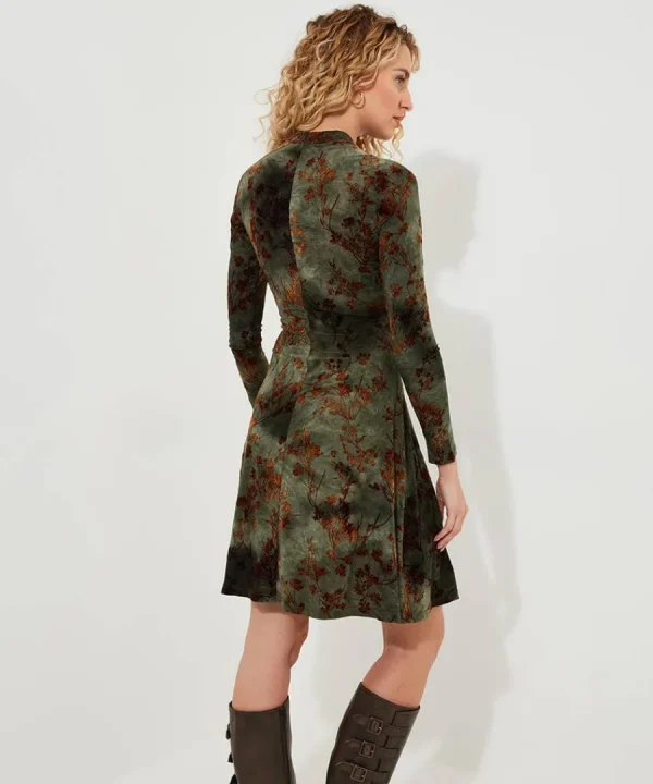 Cheap Joe Browns Jemima Flocked Jersey Dress Green