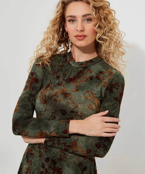 Cheap Joe Browns Jemima Flocked Jersey Dress Green