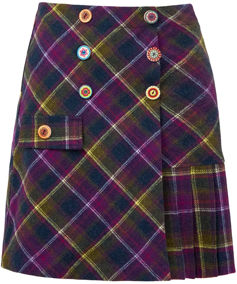 joes_favourite_checked_sk_0.webp Clearance Joe Browns Joe's Favourite Checked Skirt Purple