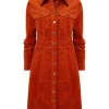 Online Joe Browns Josie Cord Button Through Dress Orange