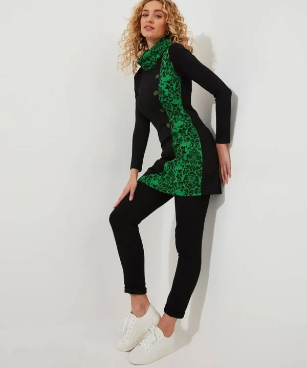 Shop Joe Browns Joyous Jacquard Tunic Green