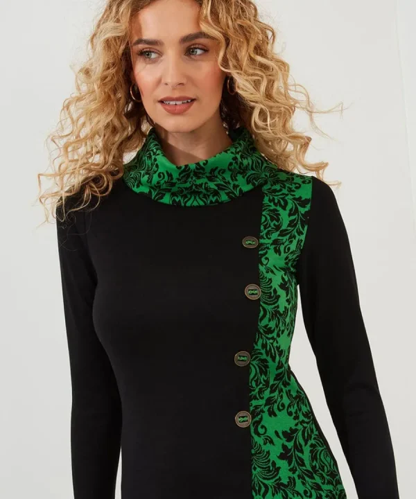 Shop Joe Browns Joyous Jacquard Tunic Green