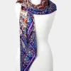 Hot Joe Browns Kaleidoscope Silky Scarf Purple