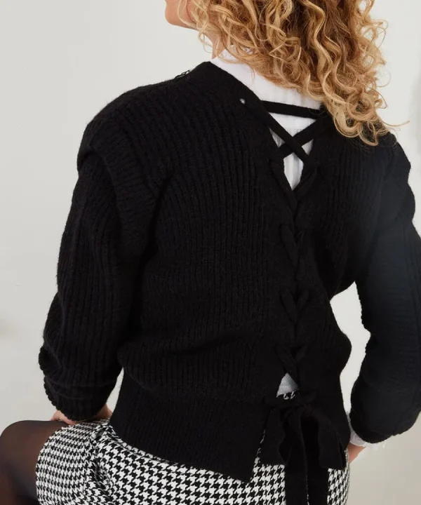 Cheap Joe Browns Lace Up Cardigan Black