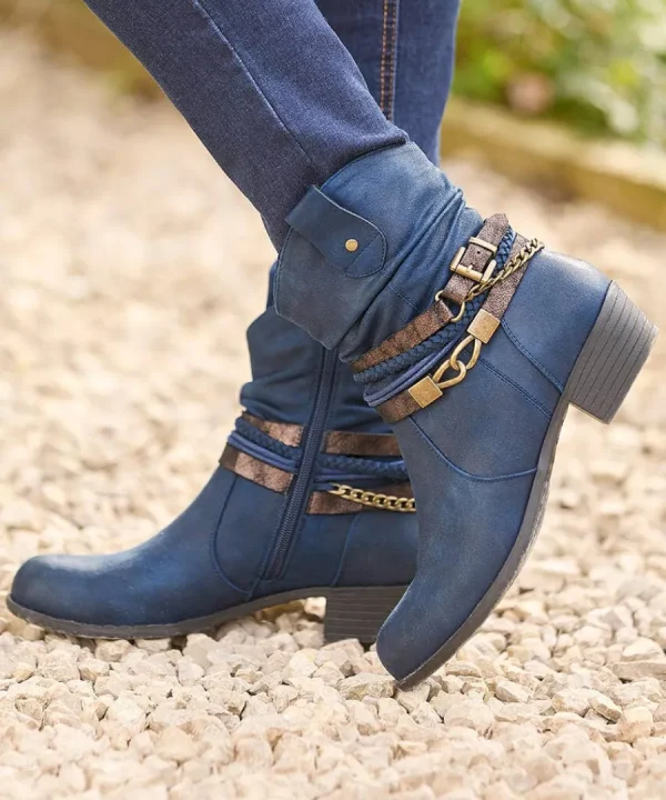 Clearance Joe Browns Lakeside Embellished Boots Deep Navy