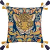 Shop Joe Browns Lavish Leopard Embroidered Cushion Navy