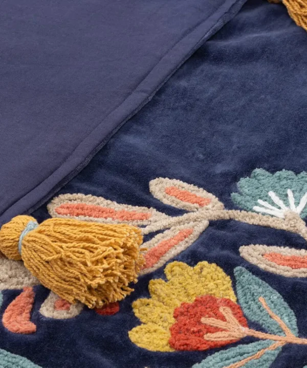 Discount Joe Browns Lavish Leopard Embroidered Throw Navy