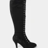 Cheap Joe Browns Layla Lace Up Embroidered Boots Black