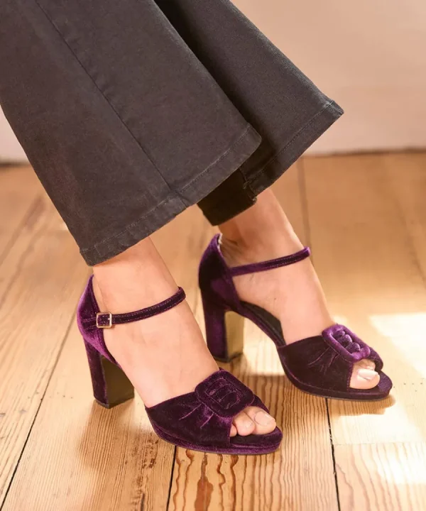 Flash Sale Joe Browns Leading Lady Velvet Shoes Purple