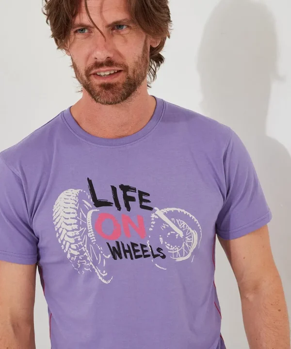New Joe Browns Life On Wheels Tee Purple