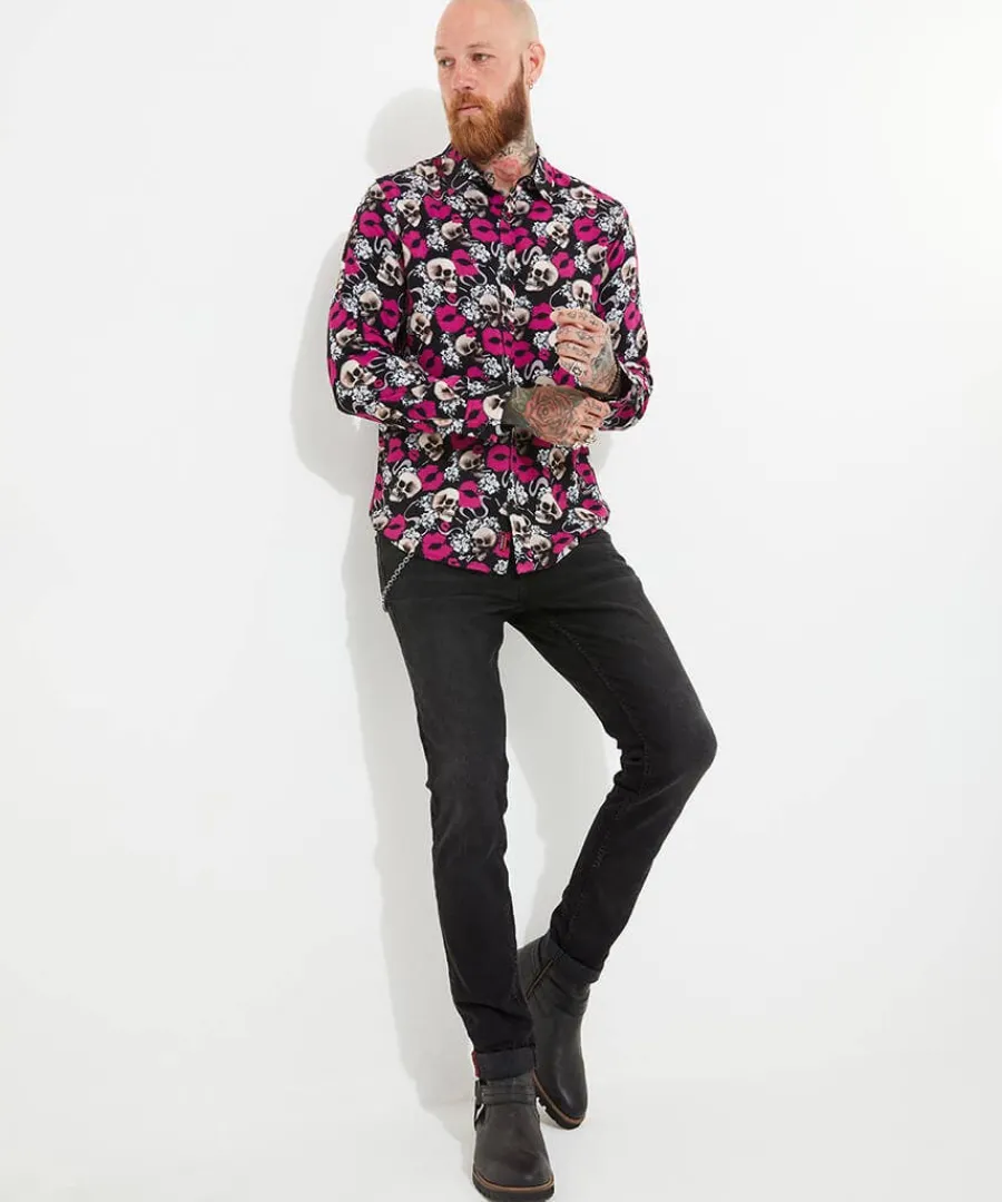 lips_and_skull_shirt_2.webp New Joe Browns Lips And Skull Shirt Black