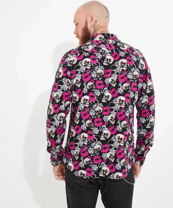 New Joe Browns Lips And Skull Shirt Black