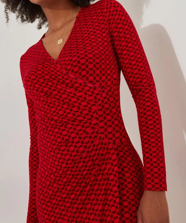 Clearance Joe Browns Lola Geo Jersey Dress Red
