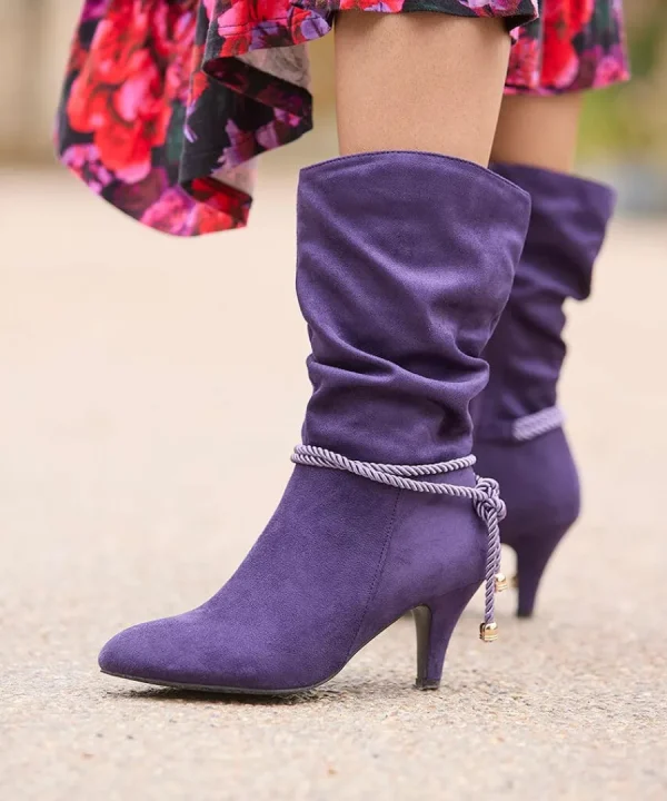Sale Joe Browns Looking Good Slouchy Boots Deep Purple