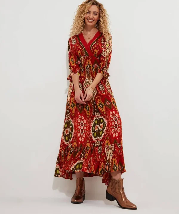 Best Joe Browns Loretta Print Dress Burnt Orange
